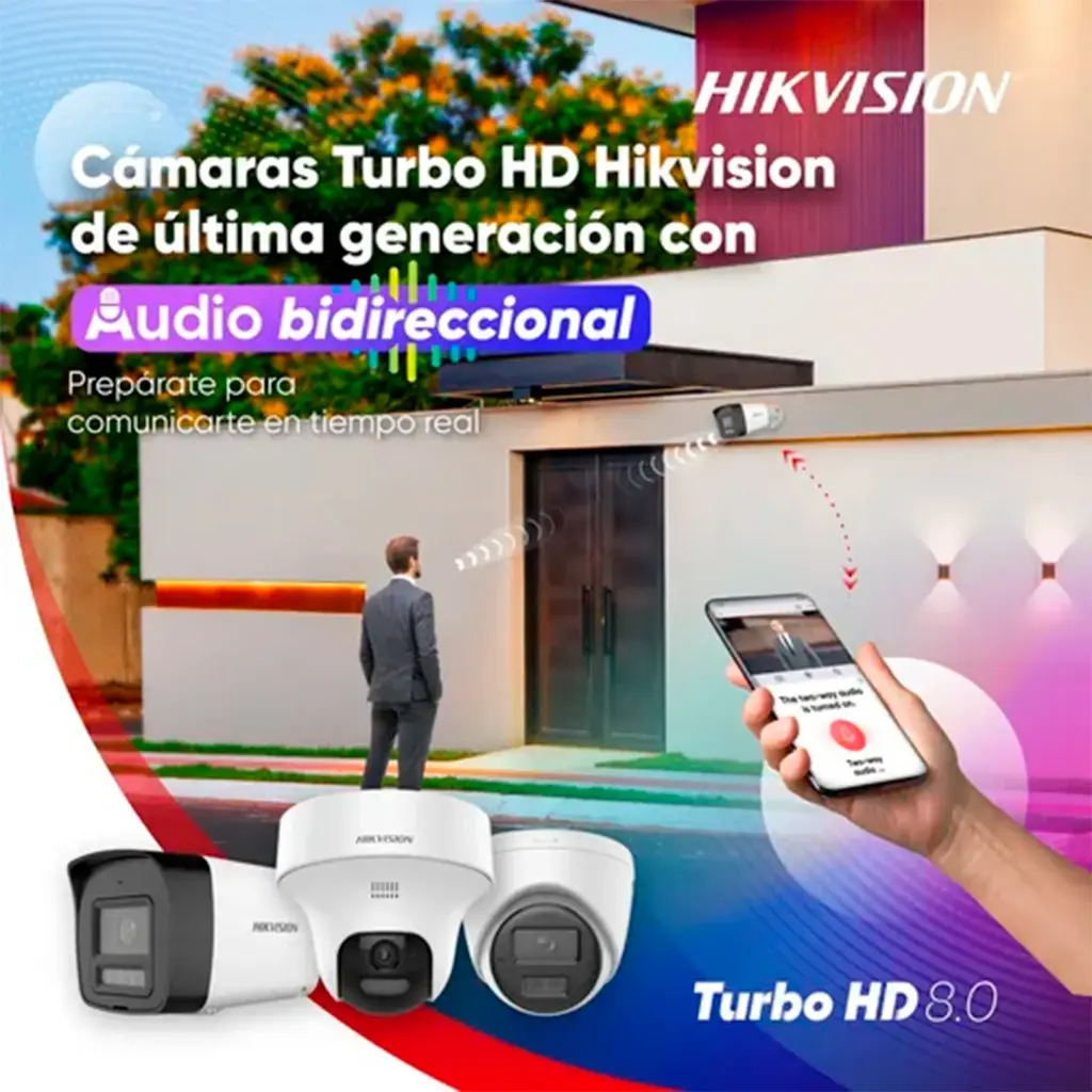 DS-2CE70D0T-PTLXTS | CAMARA FIJA PT 2MP CON AUDIO BIDERECCIONAL Y SIRENA