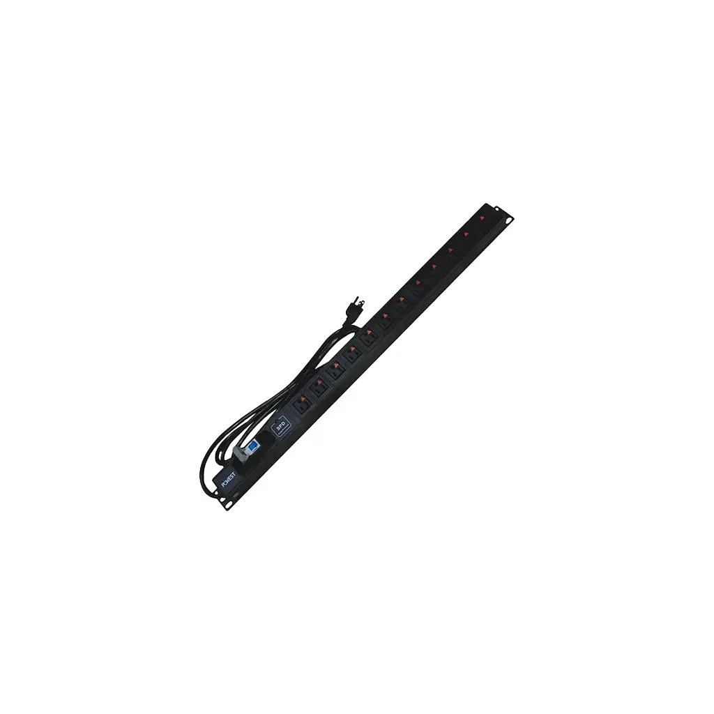 NMULT-2290 | MULTITOMA TIERRA AISLADO 12 SALIDAS RACK PDU VERTICAL