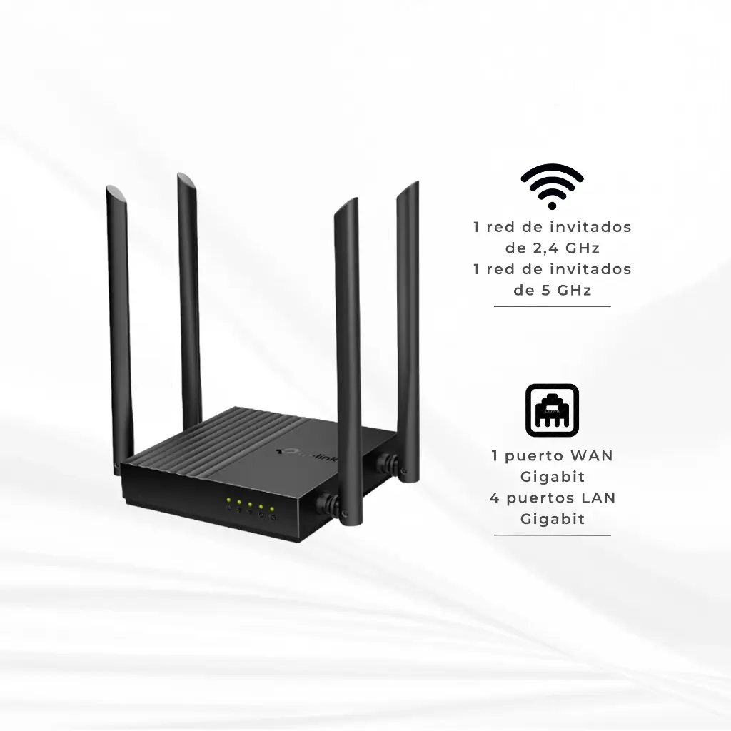 ARCHER C64 | ROUTER TP-LINK AC1200 WIFI DUALBAND GIGABIT
