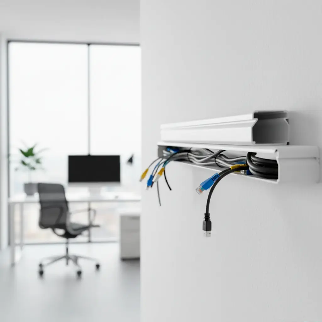 CANALETA BLANCA LISA 60X40 SIN DIVISION 