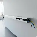 CANALETA BLANCA LISA 60X40 SIN DIVISION 
