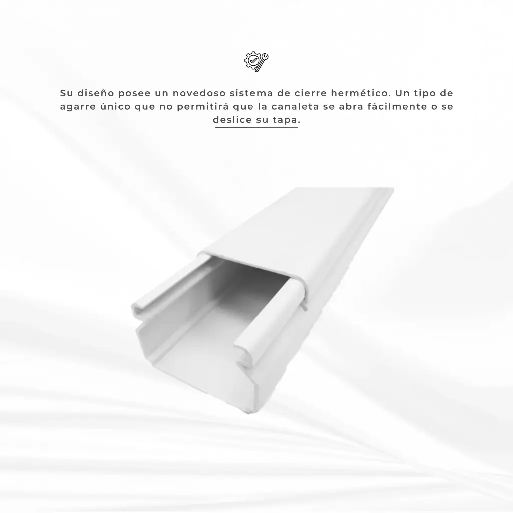 CANALETA BLANCA LISA 60X40 SIN DIVISION 