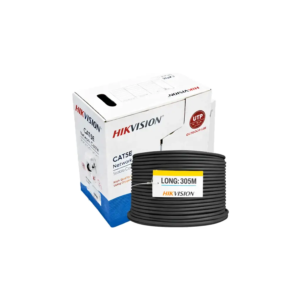 DS-1LN5EO-UU/E-Plug | NUEVO CABLE UTP CATE EXTERIOR 100% CU HIKVISION