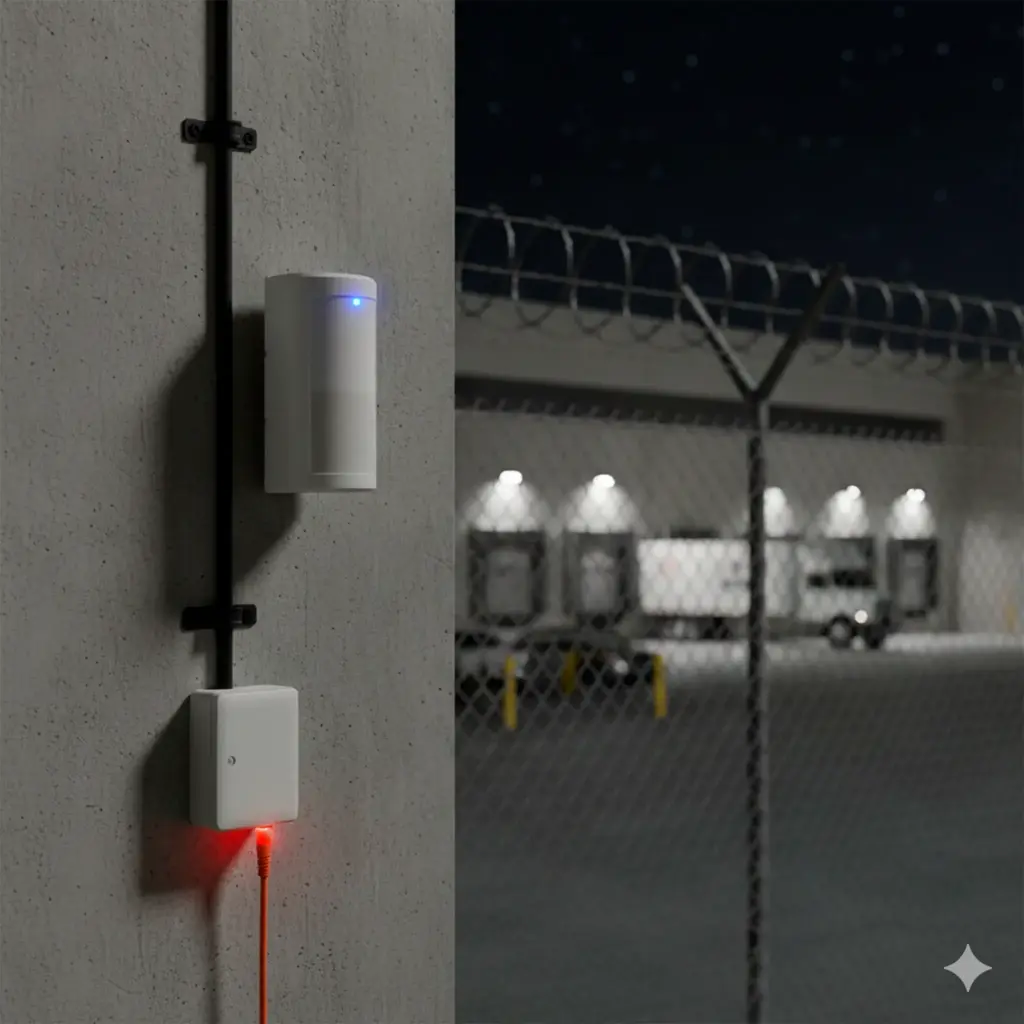 PDP18-HM-WB | Detector PIR Dual-Tech Exterior IP65 / Rango de Detección 18 mts de Profundidad / Ángulo de Cobertura de 90° / Inmunidad a Mascotas 24 Kg