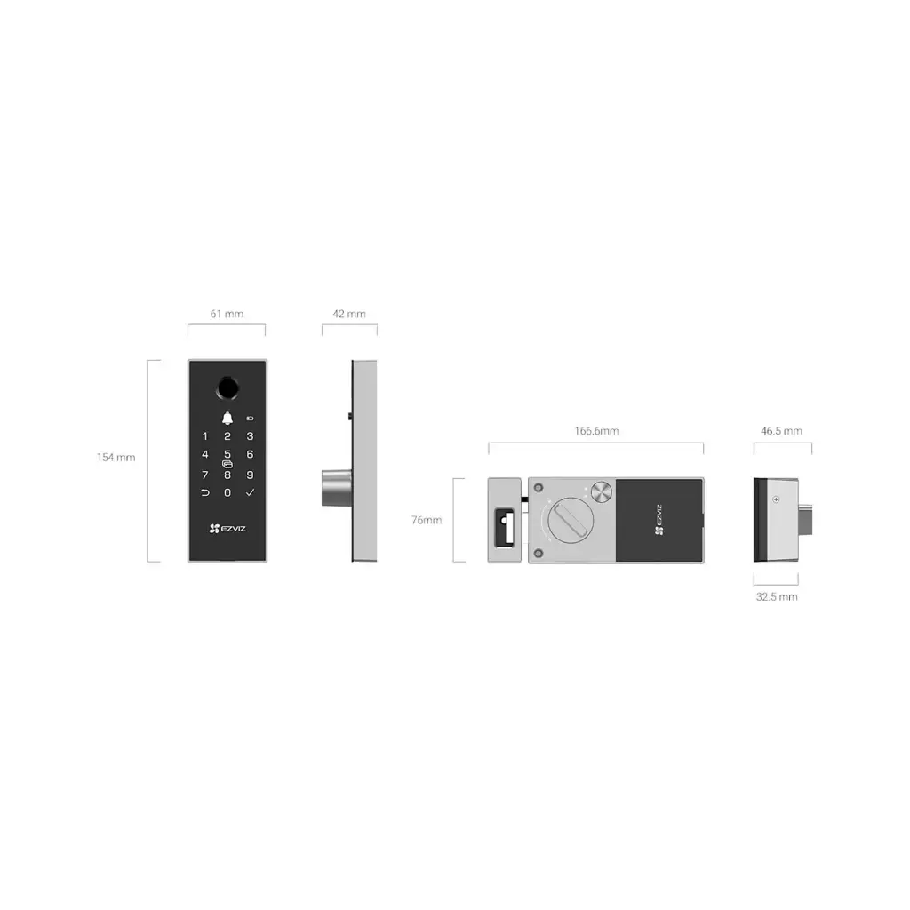 CS-DL03-R100-WBCP-GR | CERRADURA INTELIGENTE EZVIZ WIFI DL03 DIGITAL