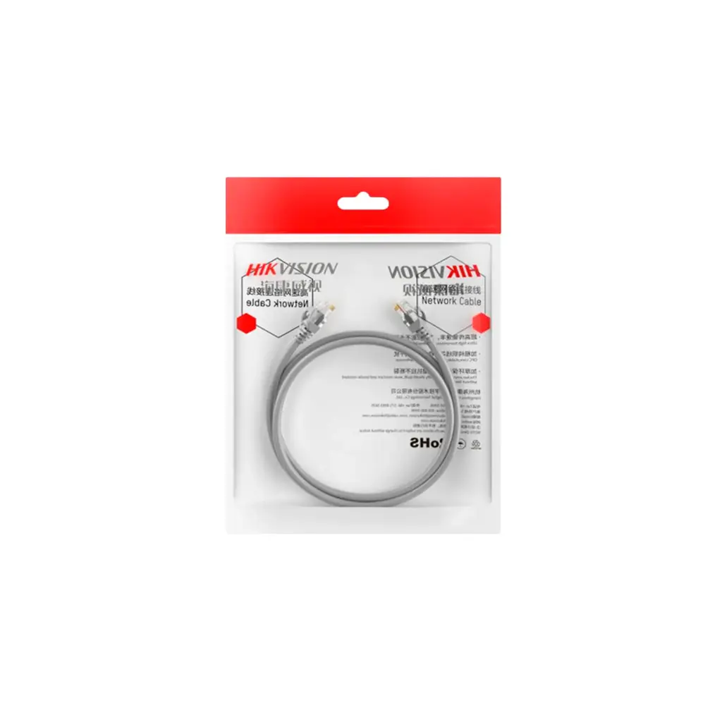 DS-1NP6UEC0(O-STD) grey 10m | PATCH CORD UTP CAT 6 10 METROS HIKVISION