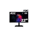 22B35HM23  -	 Monitor AOC LED Profesional plano 21.5 VA Full HD (1920 X 1080) / 120Hz / 1 ms / VGA / HDMI /Base Fija / Kensington Lock / Adaptive Sync./3 años de garantía y 1 año adicional en partes eléctricas