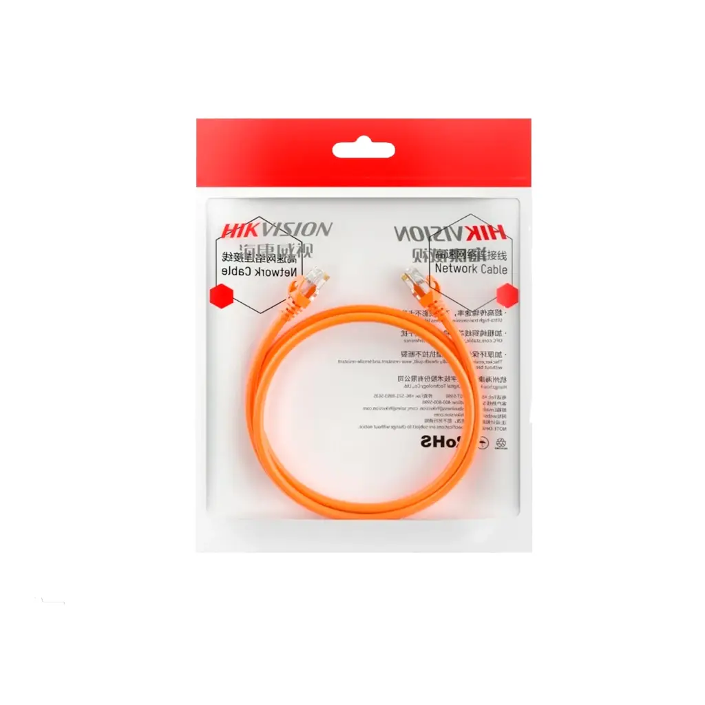 DS-1NP6UEC0(O-STD) orange 1m | Patch cord UTP CAT 6 NARANJA HIKVISION