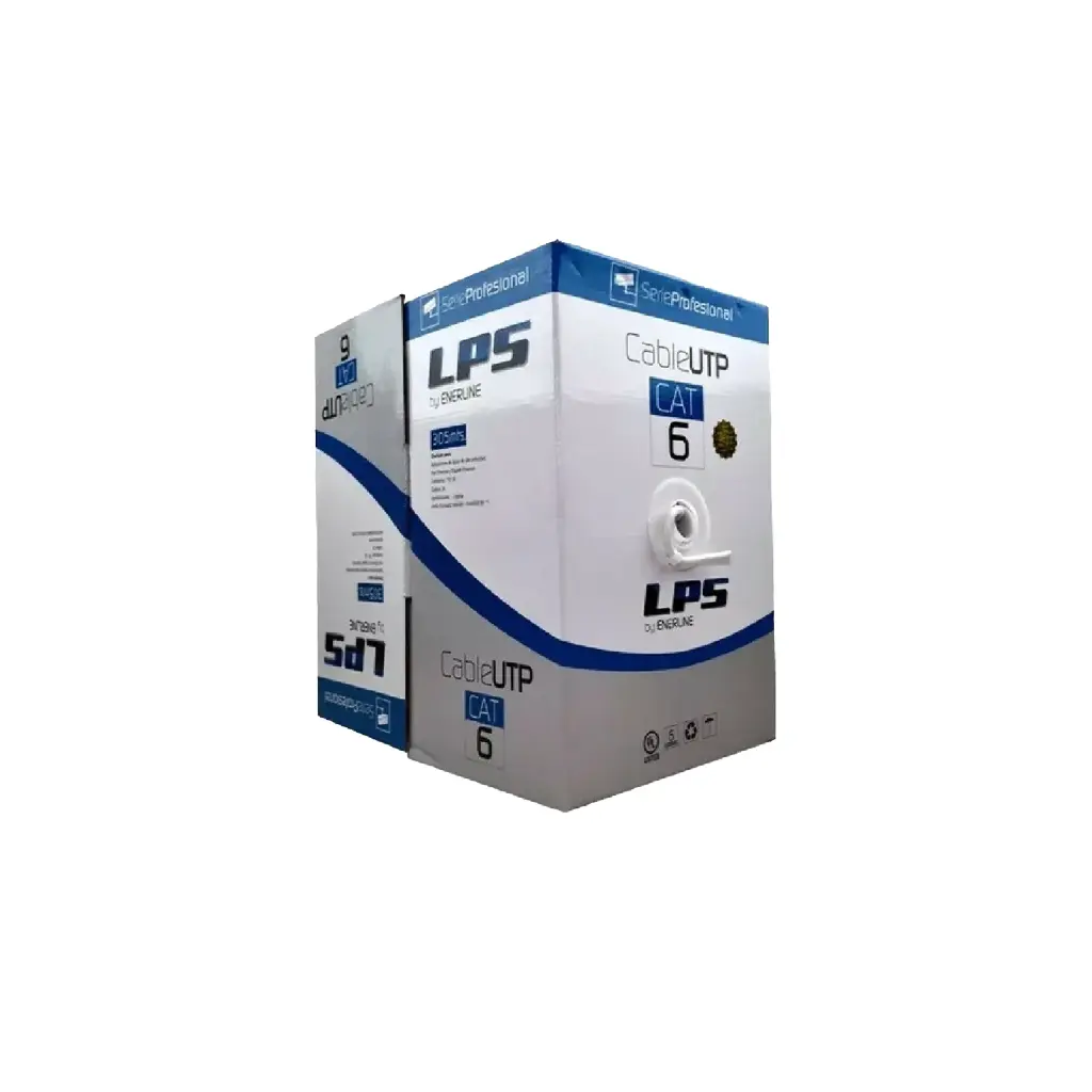 CABLE UTP CAT 6 24AWG 4P* CCA 75 GRADOS 305 METROS BLANCO LPS